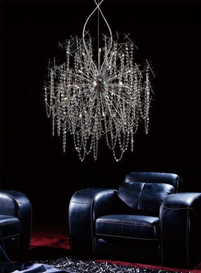 Diyas Lexi 85cm  22 Light G4 Polished Chrome/Crystal, NOT LED/CFL Compatible Item Weight: 15kg Ceiling Pendant Light Fitting