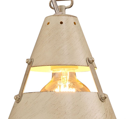 Mantra M5432 Industrial Ceiling 1 Light 40W E27 SSand Metal, Beige Belt
