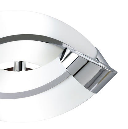 Mantra Guss Wall Light E27 2 Light E27, Polished Chrome/White Acrylic, CFL Lamps INCLUDED
