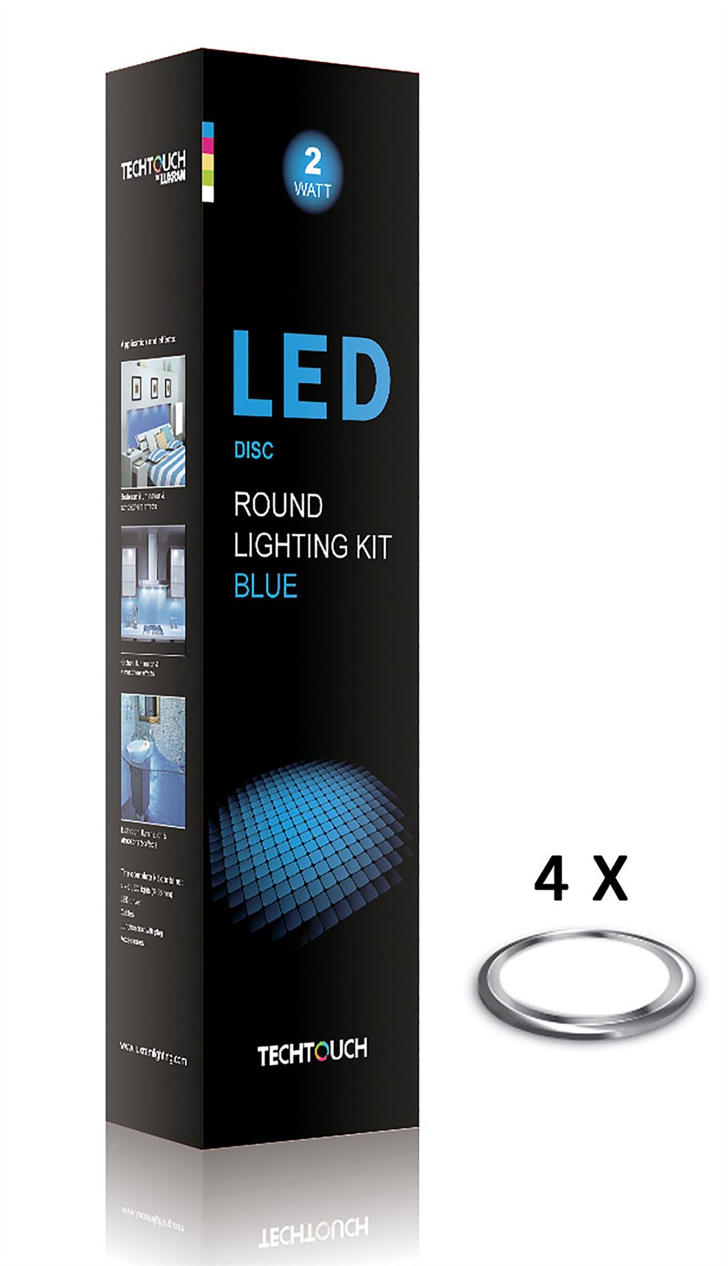 Techtouch Disc Blue Kit 4x6 LED (2W) Indoor