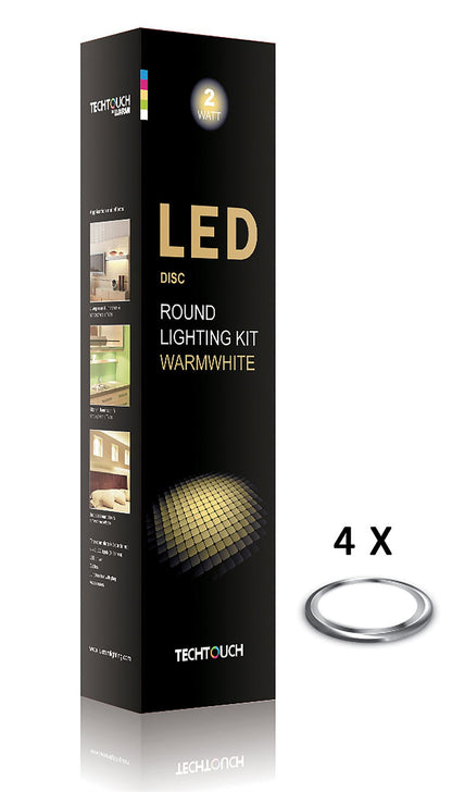 Techtouch Disc Warm White Kit 4x6 LED (2W) Indoor