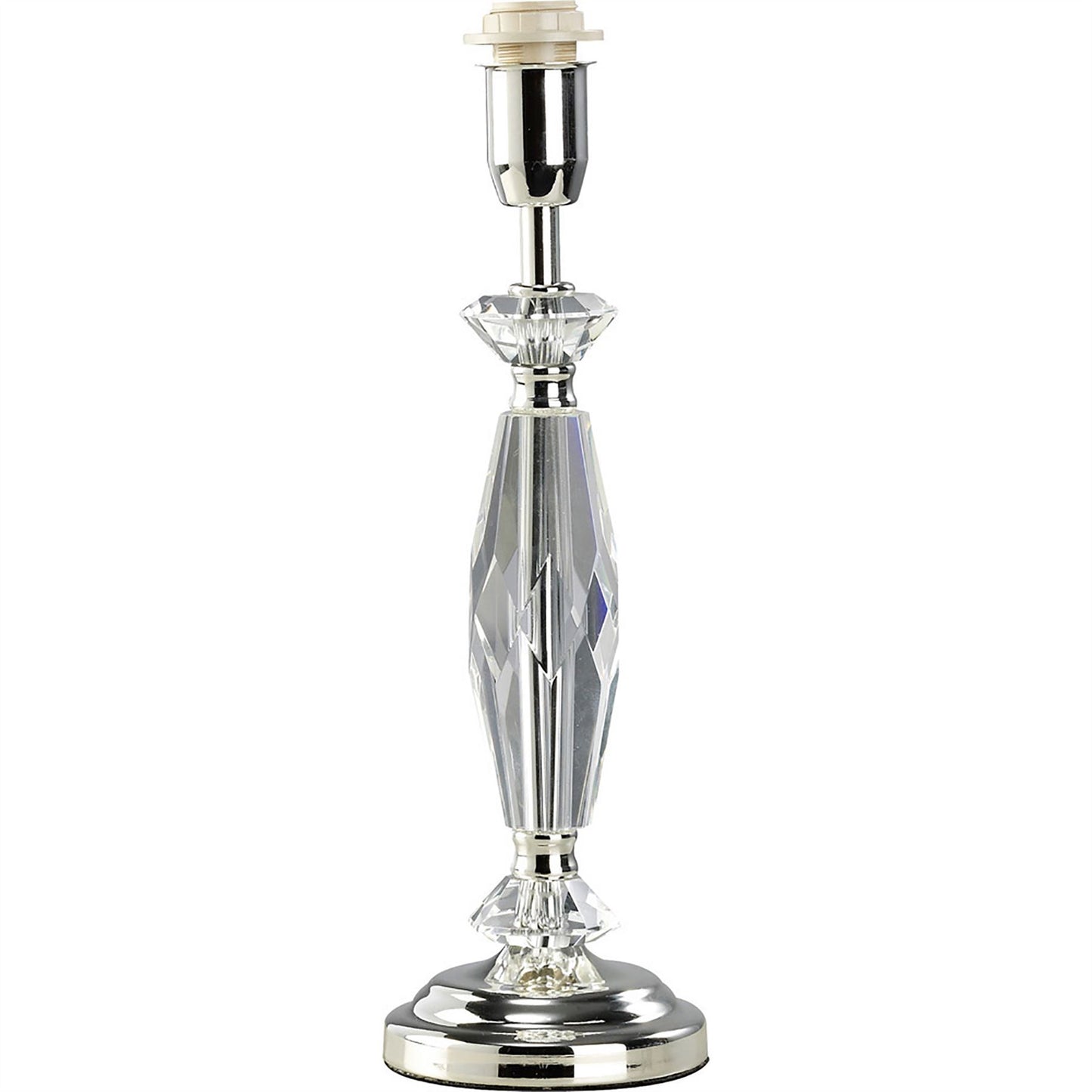 Diyas Nexon Crystal Table Lamp WITHOUT SHADE 1 Light E14 Silver Finish