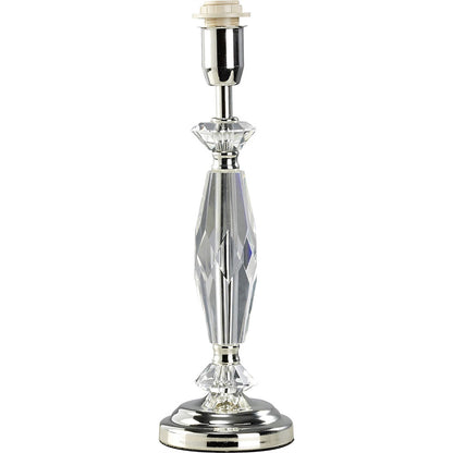 Diyas Nexon Crystal Table Lamp WITHOUT SHADE 1 Light E14 Silver Finish