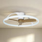 Nepal Mini 75cm 55W LED Dimmable Ceiling Light With Built-In 30W DC Reversible Fan, White/Wood, c/w Remote & APP Control, 5200lm