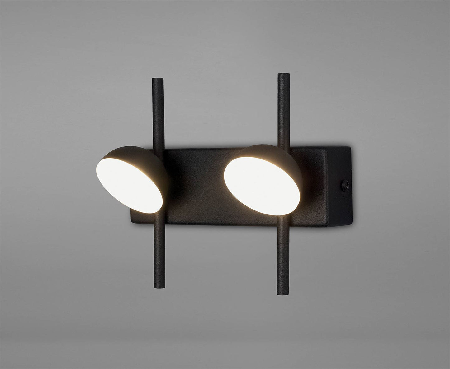 Mantra Adn 2 Light Wall Light, 6W LED, 3000K, 500lm, Black, 3yrs Warranty