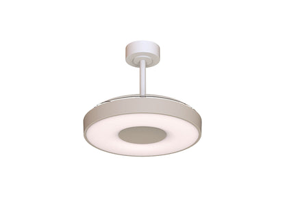 Coin Fan M 49cm 40W LED Dimmable Ceiling With Built-In 30W DC Fan, 3000-5000K Remote, APP, Alexa & Google Voice Control, 6400lm, Beige