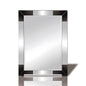 Diyas Home Emerson 60cm x 80cm Balck Corner Detailed Mirror (Can Only Be Shipped On A Pallet, Additional Charges May Apply.) Mirrors