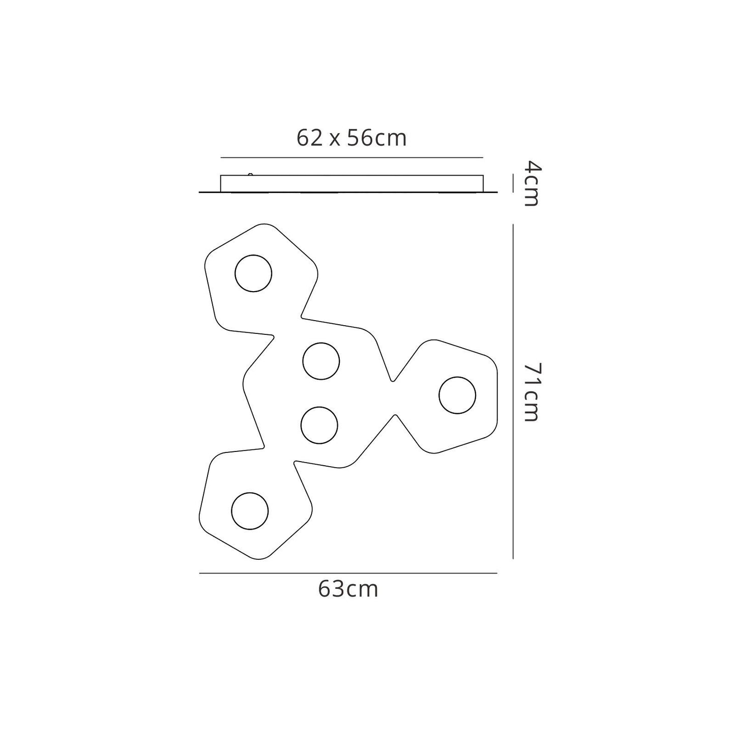 Mantra Area Ceiling Light, 5 x GX53 (Max 9W, Not Included), Sand White