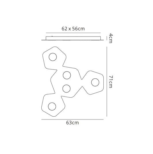 Mantra Area Ceiling Light, 5 x GX53 (Max 9W, Not Included), Sand White