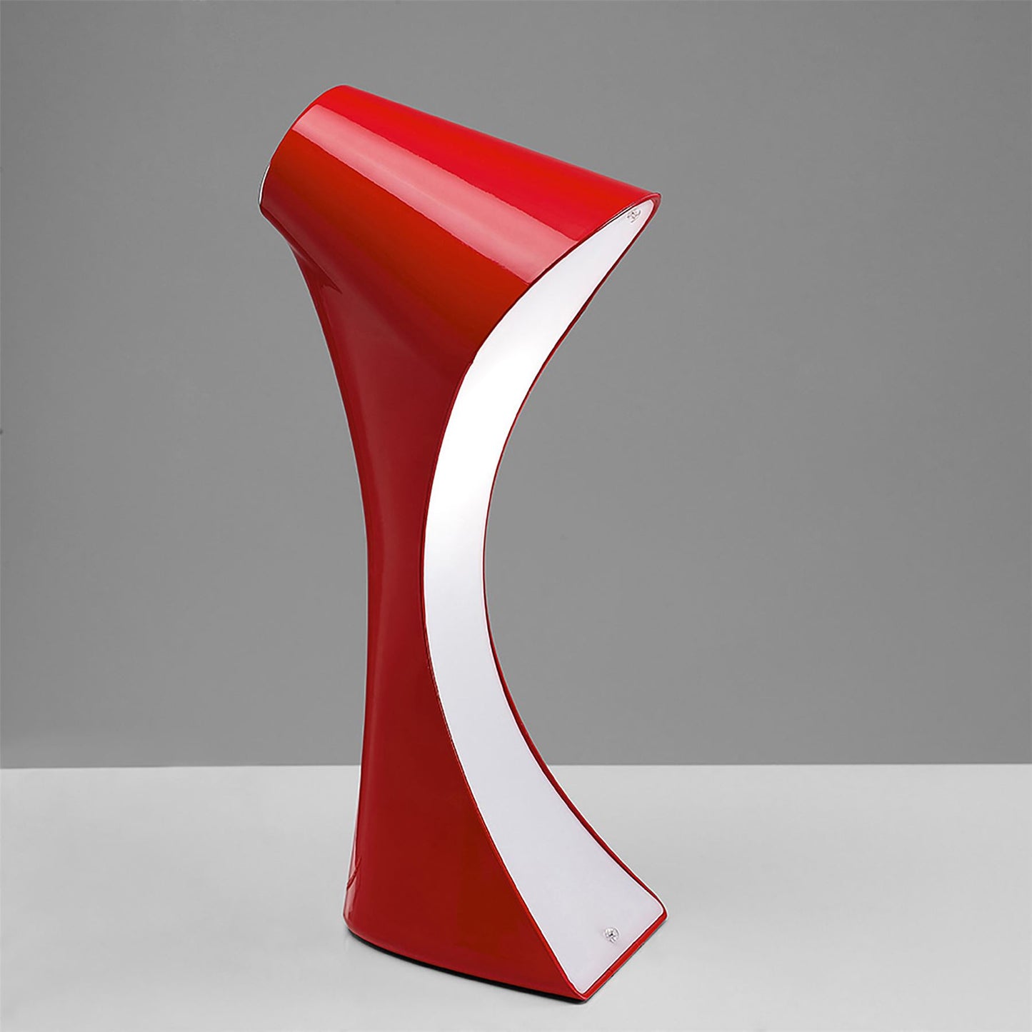 Mantra M1566 Ora Table Lamp 1 Light E27, Gloss Red/White Acrylic/Polished Chrome