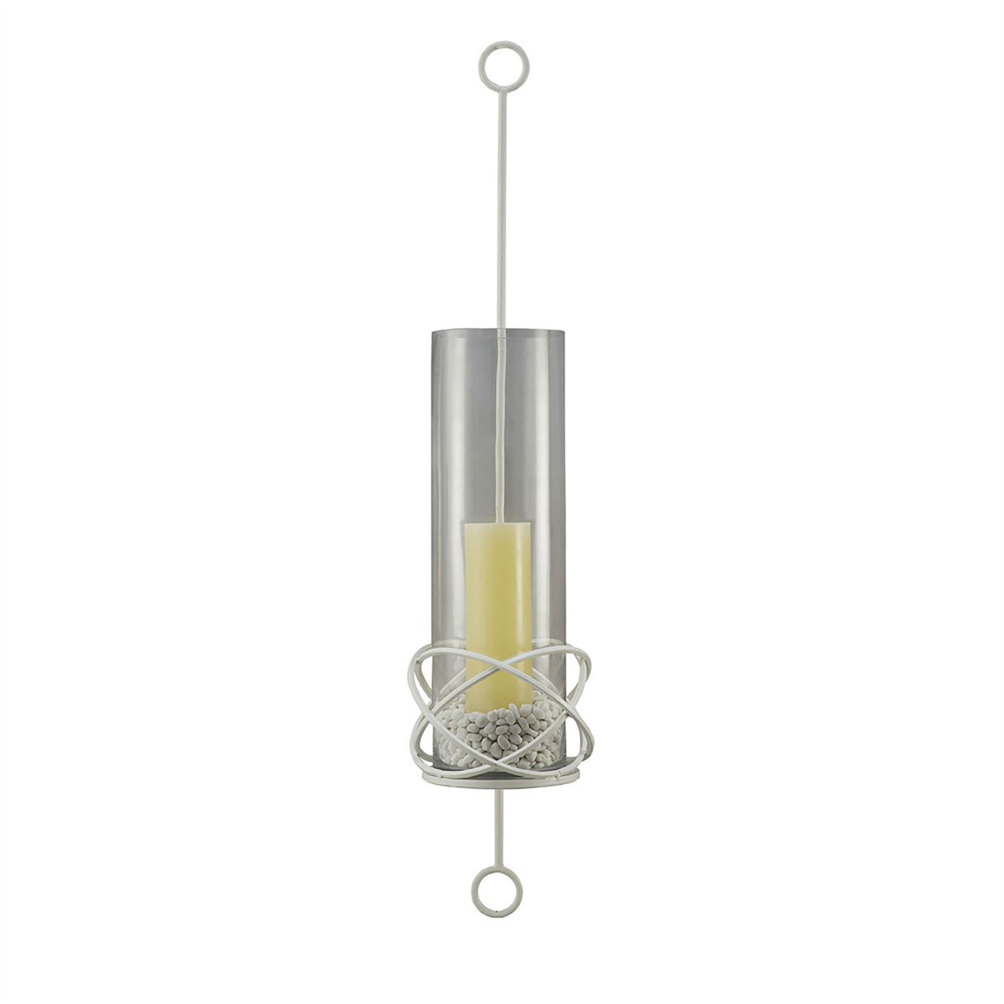 Diyas Home (DH) Oriana Wall Light Mounted Candle Holder 102Cm White/Clear Glass