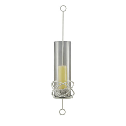 Diyas Home (DH) Oriana Wall Light Mounted Candle Holder 102Cm White/Clear Glass