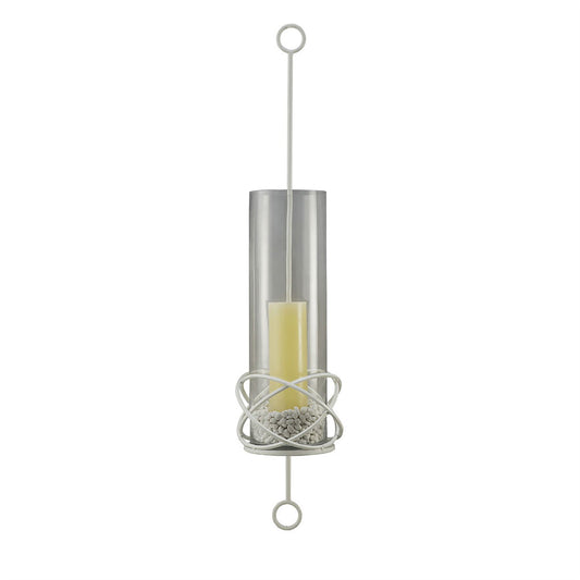 Diyas Home (DH) Oriana Wall Light Mounted Candle Holder 102Cm White/Clear Glass