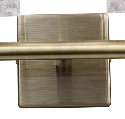 Mantra Cuadrax Wall 2 Light G9, Antique Brass