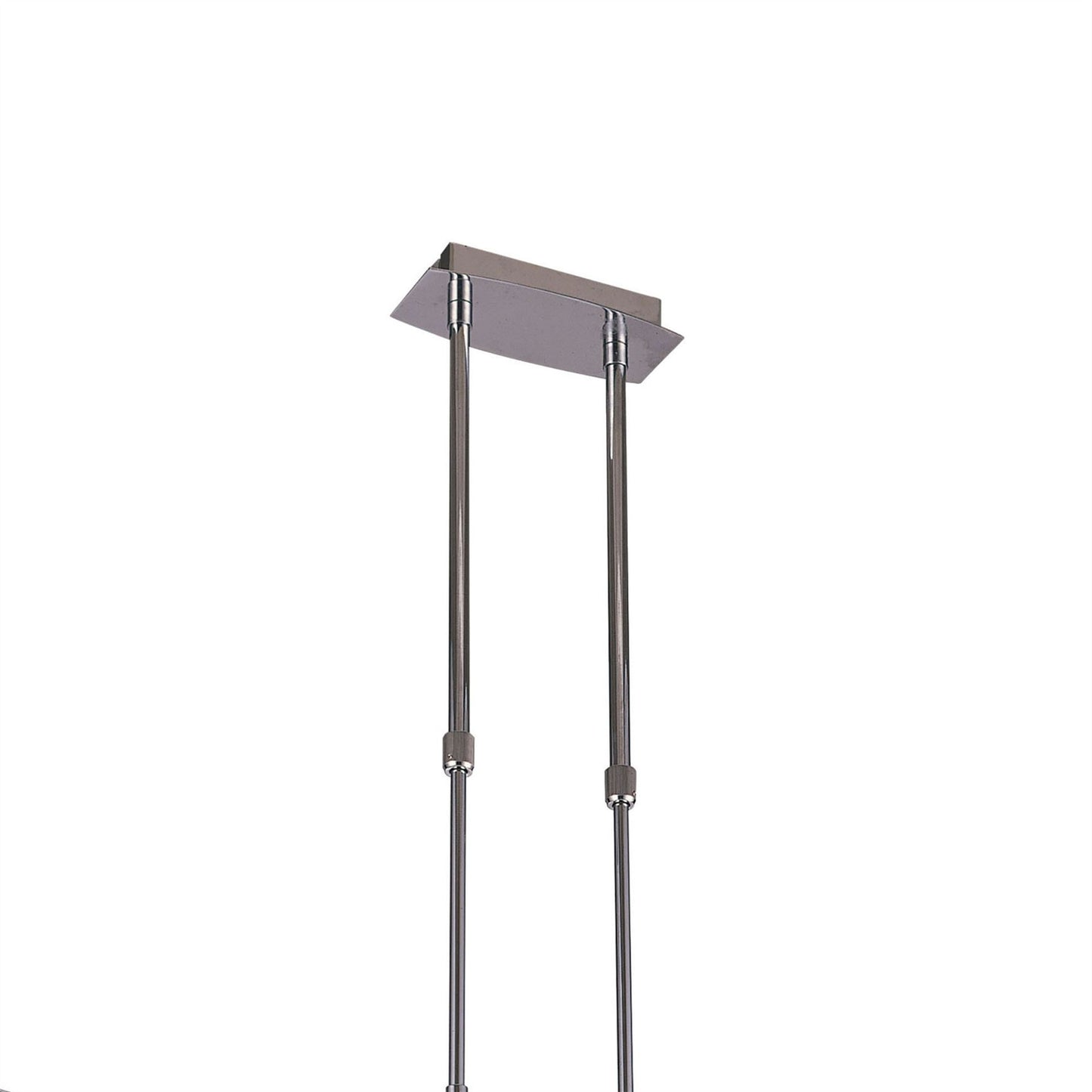 Mantra Duna GU10 Linear Pendant 3 Light L1, SGU10 Bar, Polished Chrome, White Acrylic, CFL Lamps INCLUDED