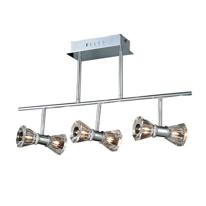 Diyas Elisa 60cm Semi Flush Bar 6 Light G4 Polished Chrome, NOT LED/CFL Compatible