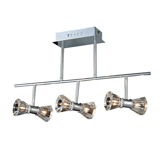 Diyas Elisa 60cm Semi Flush Bar 6 Light G4 Polished Chrome, NOT LED/CFL Compatible