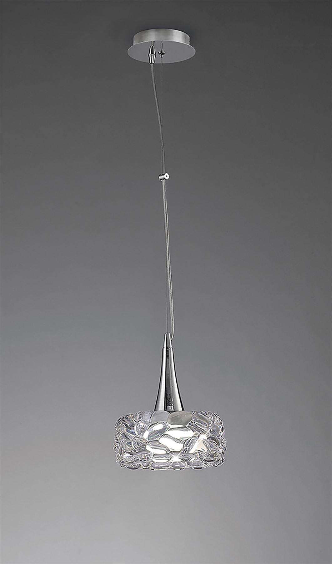 Mantra M3933 O2 Pendant 1 Light E27 Large, Polished Chrome