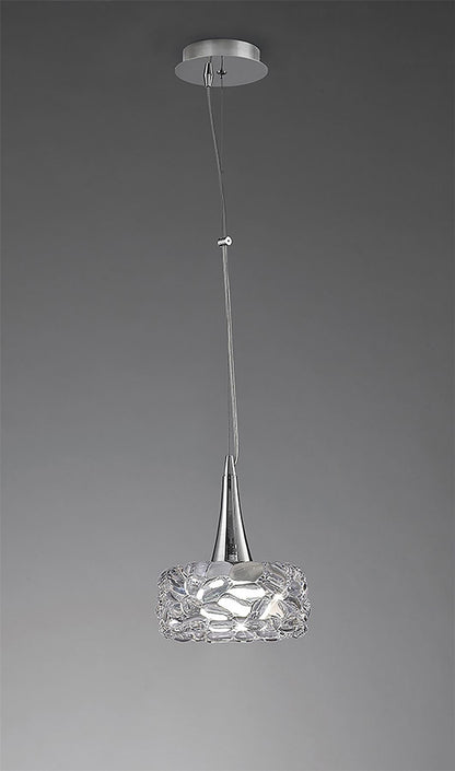 Mantra M3933 O2 Pendant 1 Light E27 Large, Polished Chrome