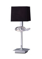 Mantra M0789 Akira Table Lamp 1 Light E14, Polished Chrome with Black Shade