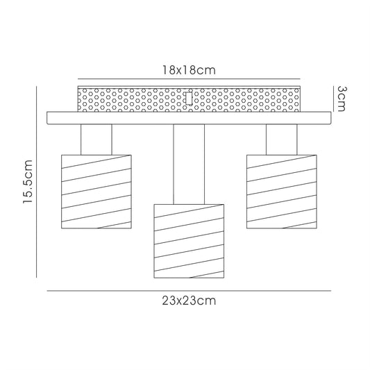 Deco Accor Ceiling Flush 5 Light G9, 230mm Square, Satin Nickel/Clear Glass