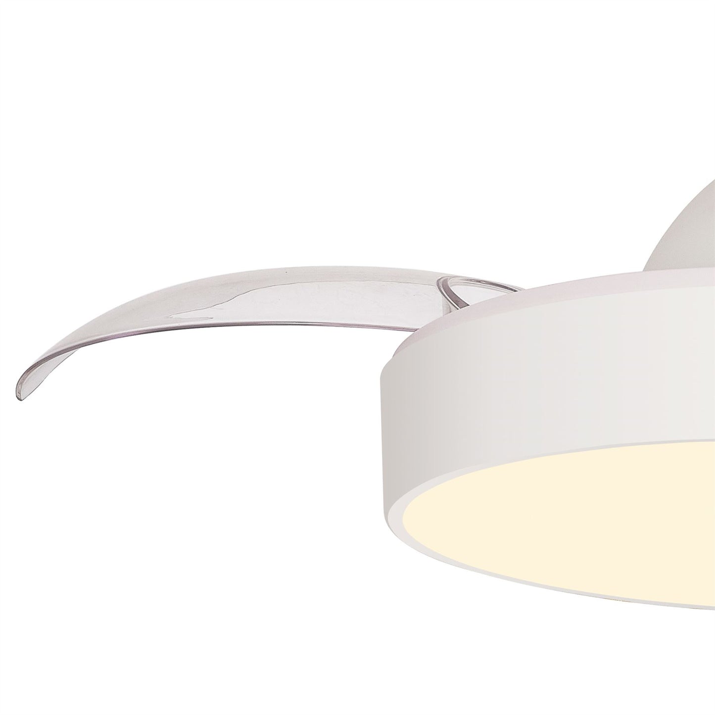 Alaska 43cm 45W LED Dimmable Ceiling Light With Built-In 25W DC Fan, 2700-5000K Remote & APP Control, 2500lm, White, 5yrs Warranty
