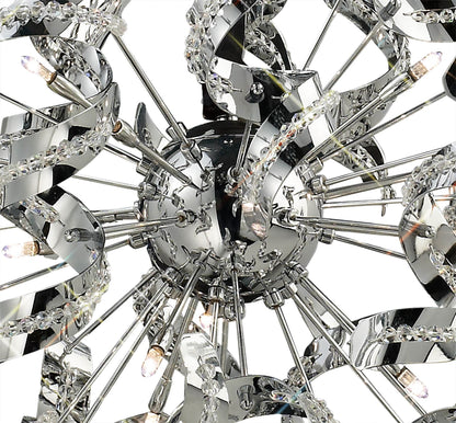 Diyas Esme 55cm  12 Light G4 Polished Chrome/Crystal, NOT LED/CFL Compatible Ceiling Pendant Light Fitting