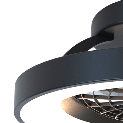 Tibet Mini 53cm 70W LED Dimmable Ceiling Light With 35W DC Reversible Fan, Remote, 3900lm, Black, 5yrs Warranty