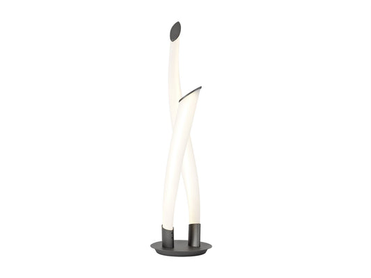 Mantra Armonia 2 Light Table Lamp, 18W LED, 3000K, 1350lm, Titanium/Frosted Acrylic, 3yrs Warranty