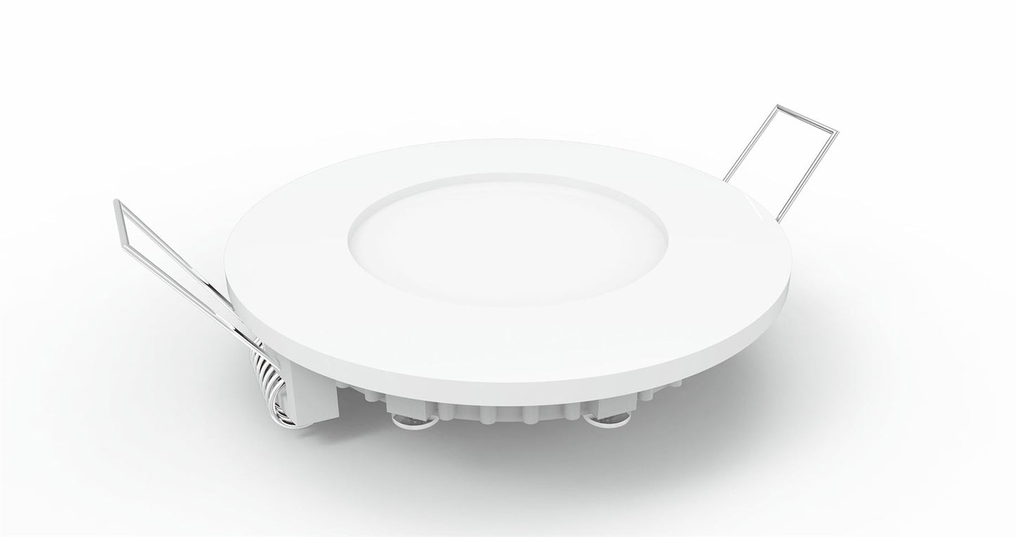 Techtouch Intego R Ecovision Intego Recessed Ecovision, 90mm, Round, 3W LED, Cool White, 4000K, 240lm, 120°, White Frame, Inc. Driver, Cut Out: 70mm, 2yrs Warranty