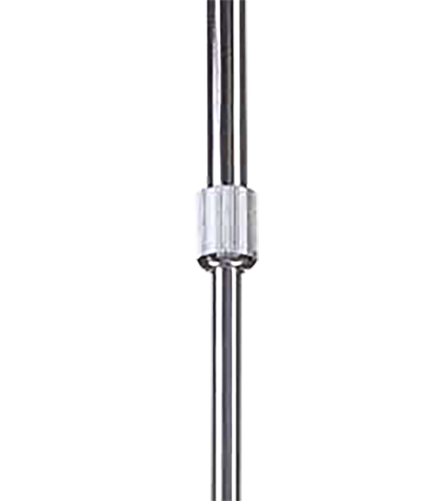 Mantra Fusion Juno 65cm Telescopic 5 Light 30W LED 3000K, 2700lm, Satin Aluminium/Frosted Acrylic/Polished Chrome, 3yrs Warranty