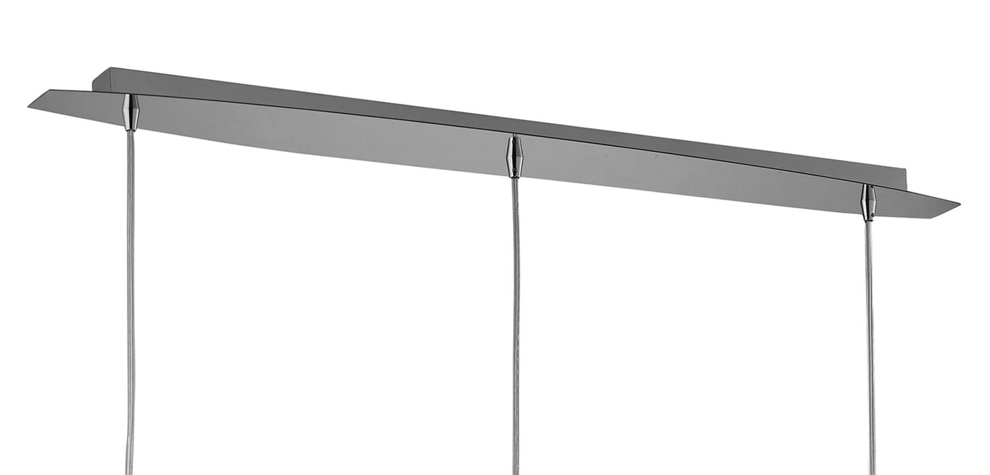 Mantra M3951 Artic Linear Pendant 3 Light G9 Line Small, Polished Chrome