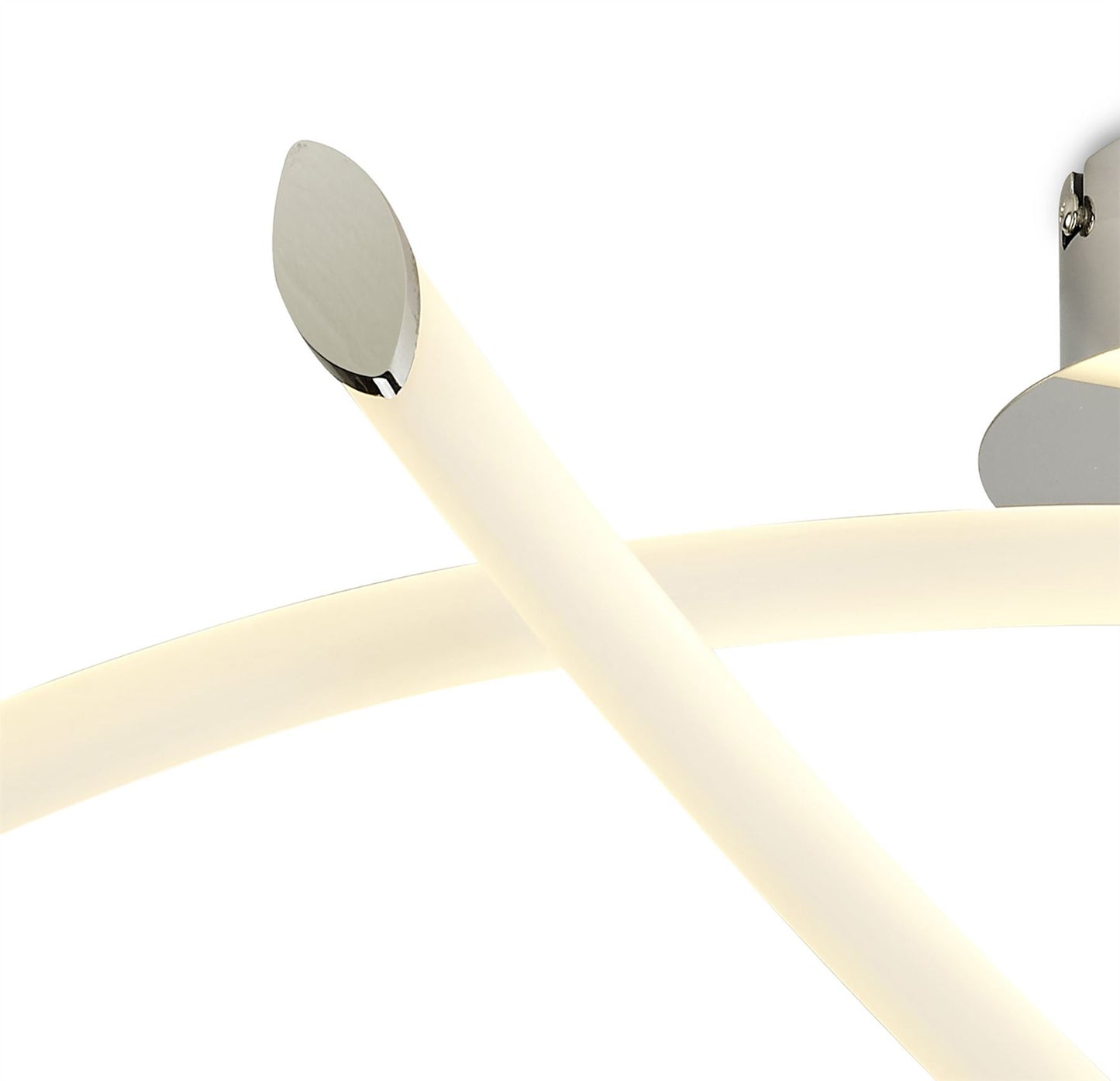 Mantra Armonia Semi Flush Medium Loop, 25W LED, 3000K, 1875lm, Polished Chrome/Frosted Acrylic, 3yrs Warranty Ceiling