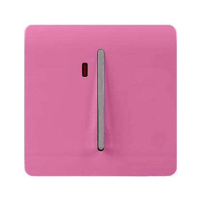 Trendi Artistic Modern Glossy 45 A Tactile Light Switch & Neon Insert Pink