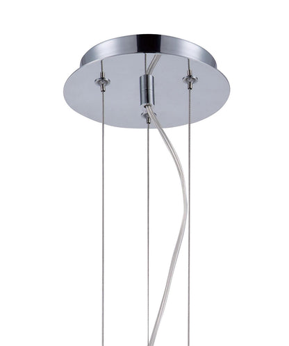Mantra M4892 Opal Pendant 3 Light E27, Polished Chrome/Frosted White Glass