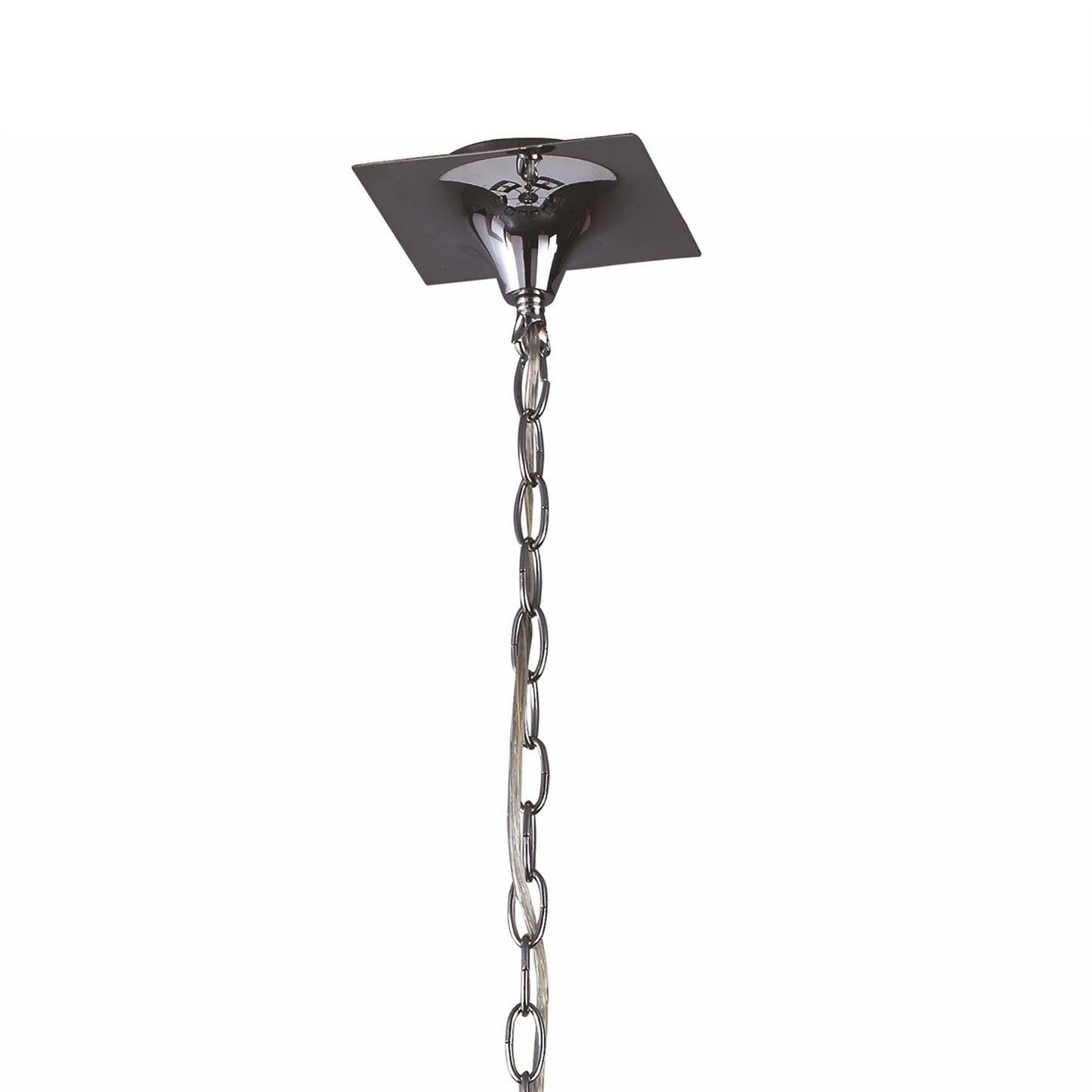 Mantra M0792 Akira Pendant 2 Tier 12 Light E14, Polished Chrome with Black Shades