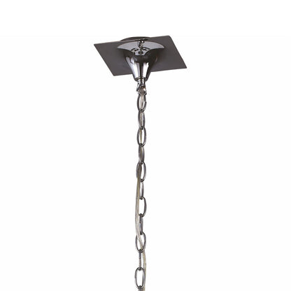 Mantra M0792 Akira Pendant 2 Tier 12 Light E14, Polished Chrome with Black Shades