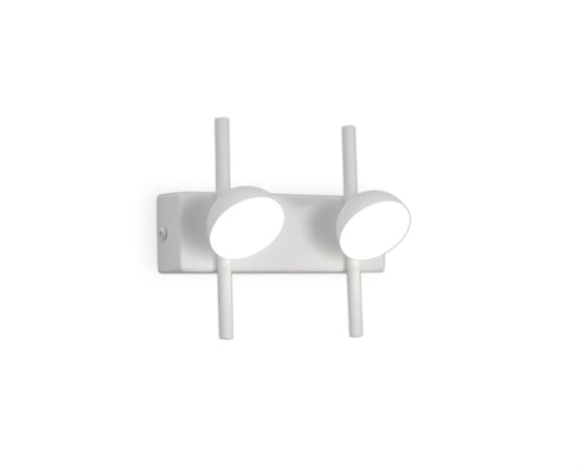 Mantra M6265 Adn 2 Light Wall Light, 6W LED, 3000K, 330lm, White, 3yrs Warranty