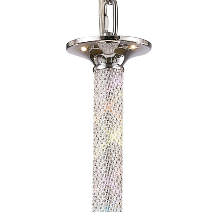 Diyas Elena 70cm  8 Light E14 Polished Chrome/Crystal Ceiling Pendant Light Fitting
