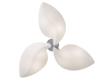 Mantra Natura 100cm Semi Flush 6 Light E27 Indoor, Polished Chrome/Opal White