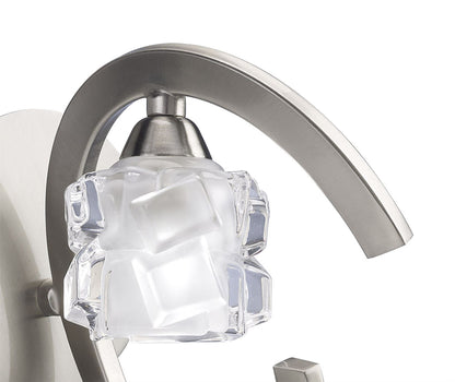 Mantra Ice Wall Light Switched 1 Light G9 ECO, Satin Nickel