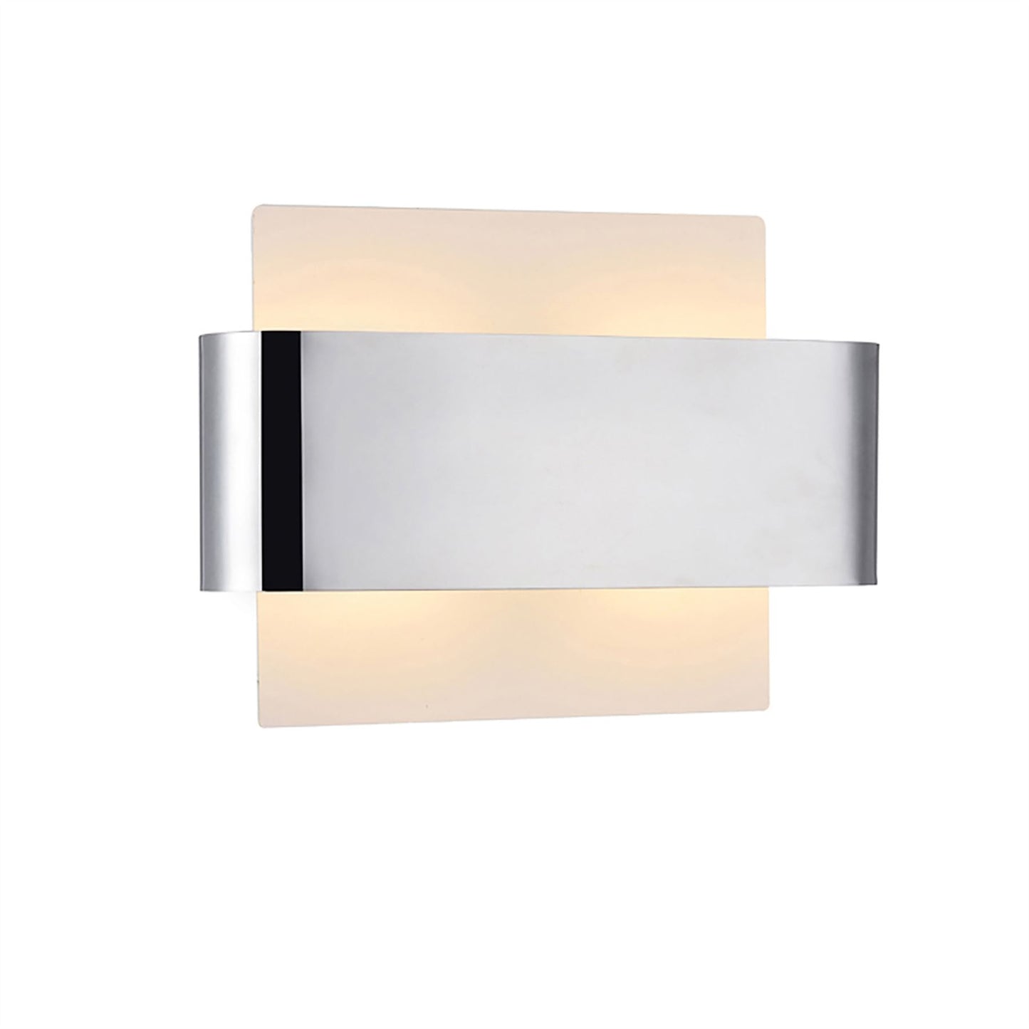 Deco Damo 2 Light G9 Flush Ceiling Light, White Base with Polished Chrome Centre Band
