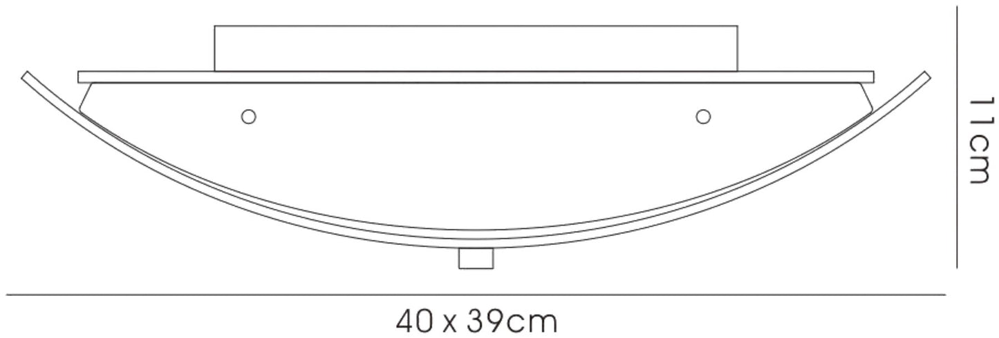 Diyas Vito Square Flush  2 Light E27 Polished Chrome/Smoked Mirror Ceiling Light Fitting