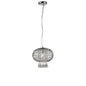 Diyas Chelsie 28cm Medium  1 Light E14 Polished Chrome/Clear Beaded Glass Ceiling Pendant Light Fitting