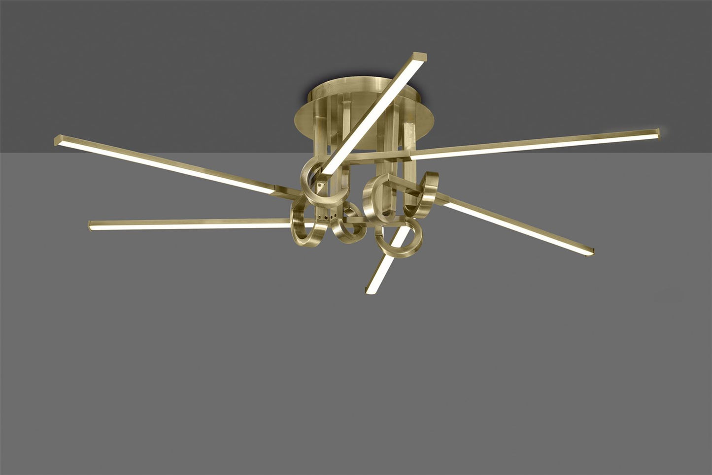 Mantra M6129 Cinto Ceiling 42W LED, 3000K, 3360lm, Antique Brass, 3yrs Warranty - M6129 Ceiling