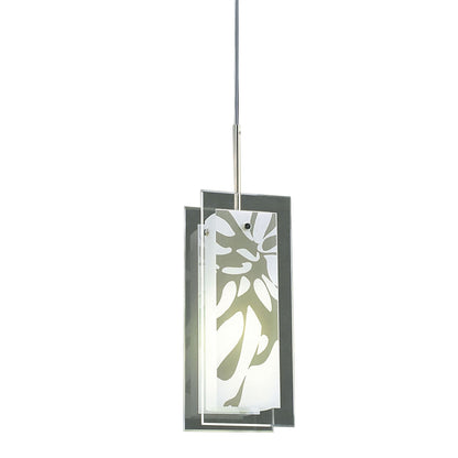 Mantra Euphoria Pendant 1 Light L1/SGU10, Polished Chrome/Opal White Glass, CFL Lamps INCLUDED