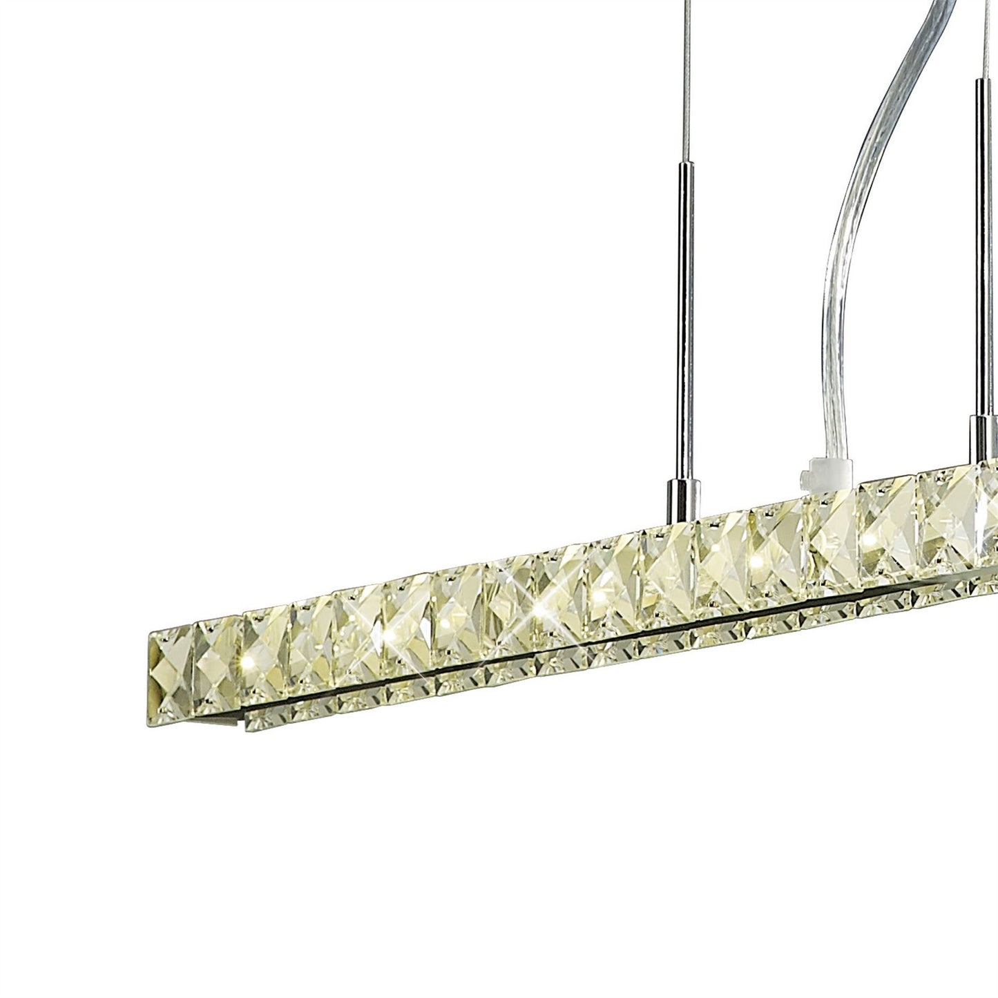 Diyas Galaxy  Linear 12W LED 4000K Polished Chrome/Crystal Ceiling Pendant Light Fitting