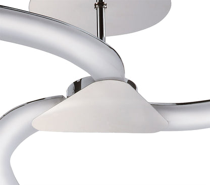 Mantra M3562 On Semi Flush 15W LED 3000K, 1500lm, Polished Chrome/Frosted Acrylic, 3yrs Warranty - M3562 Ceiling