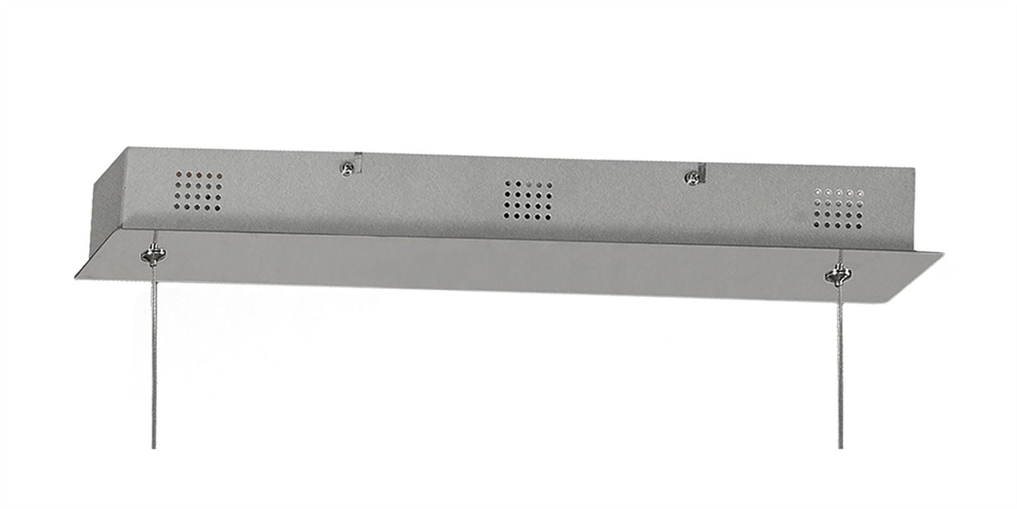 Mantra Fusion Fusion M6251 Cinna Linear Pendant 42W LED, 3000K, 4200lm, Polished Chrome/ Crystal Chain, 3yrs Warranty