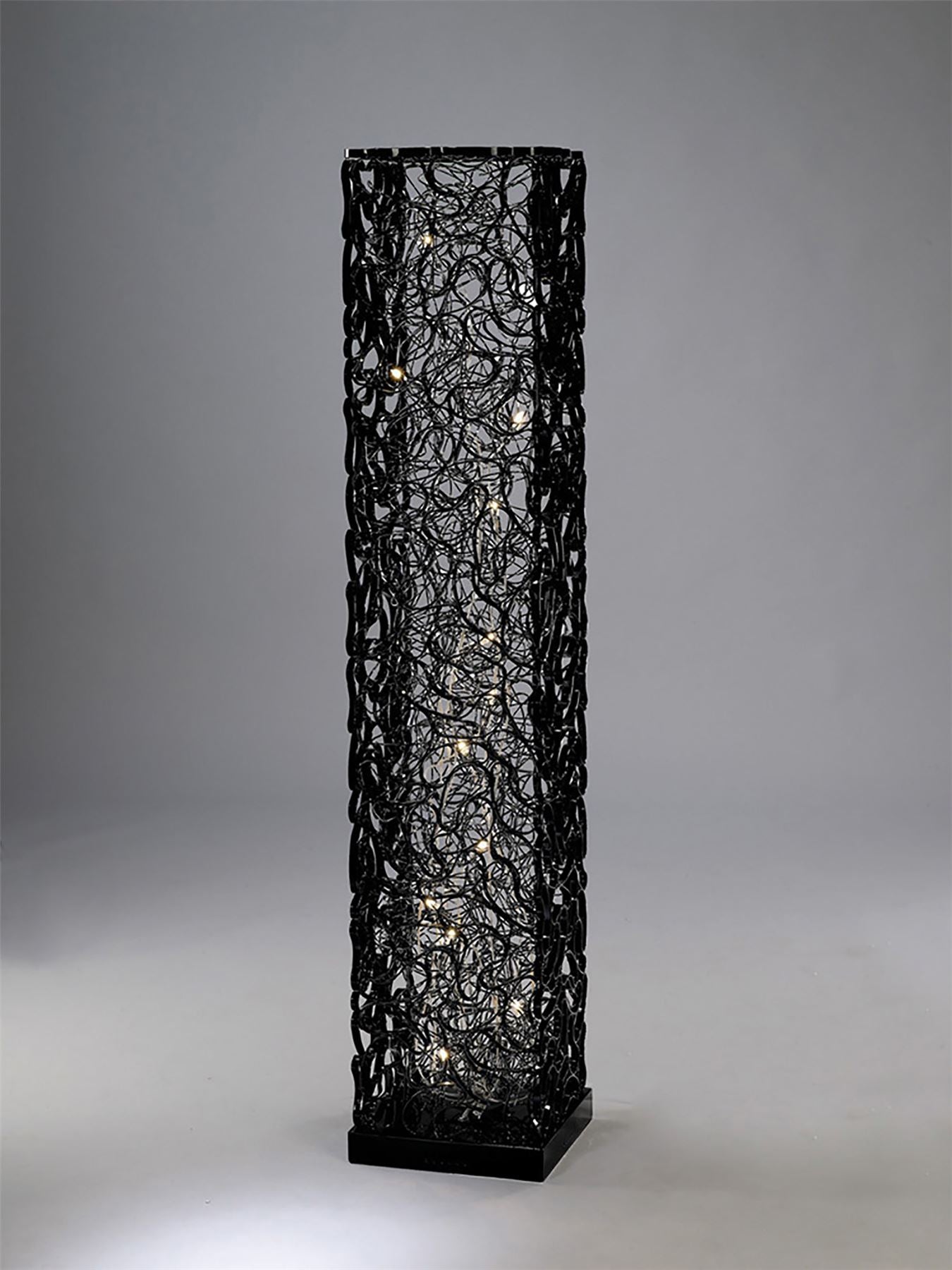 Diyas Home Essen Aluminium (DH) Essen Floor Lamp 12 Light G4 Black/Silver, NOT LED/CFL Compatible